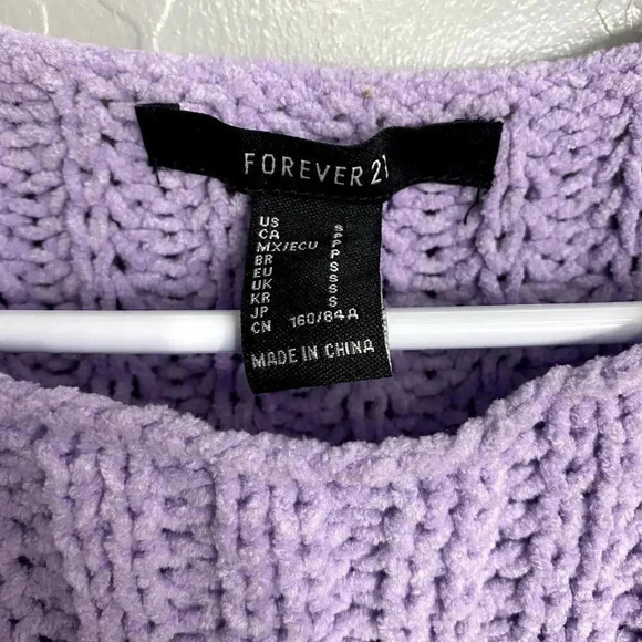 NEW Forever 21 Womans Knit Sweater Size S In Purple - Picture 3 of 5